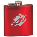 Gloss Red Laserable Stainless Steel Flask